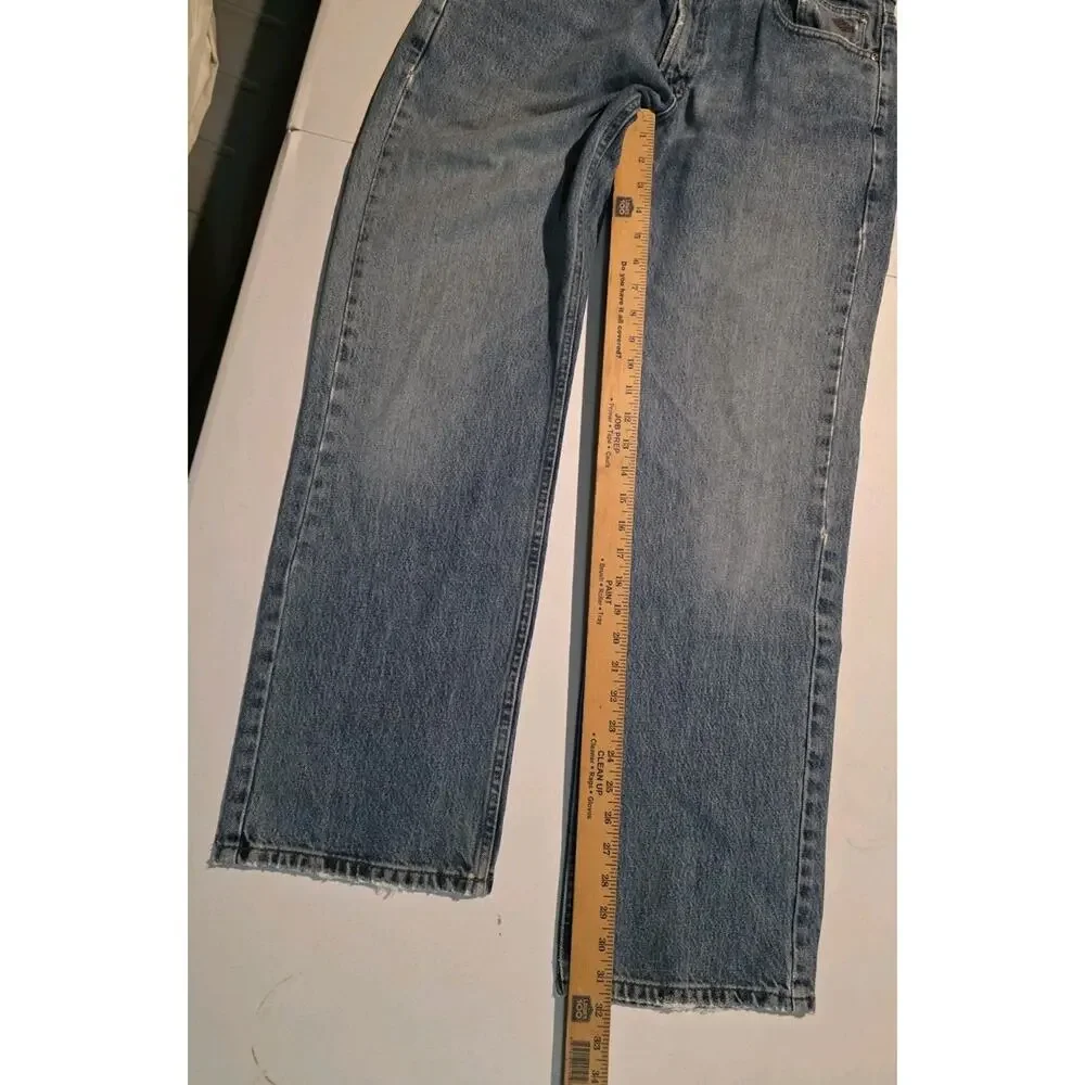 Harley Davidson Jeans Mens 34x32 Blue Denim Distressed Straight Leg Biker
